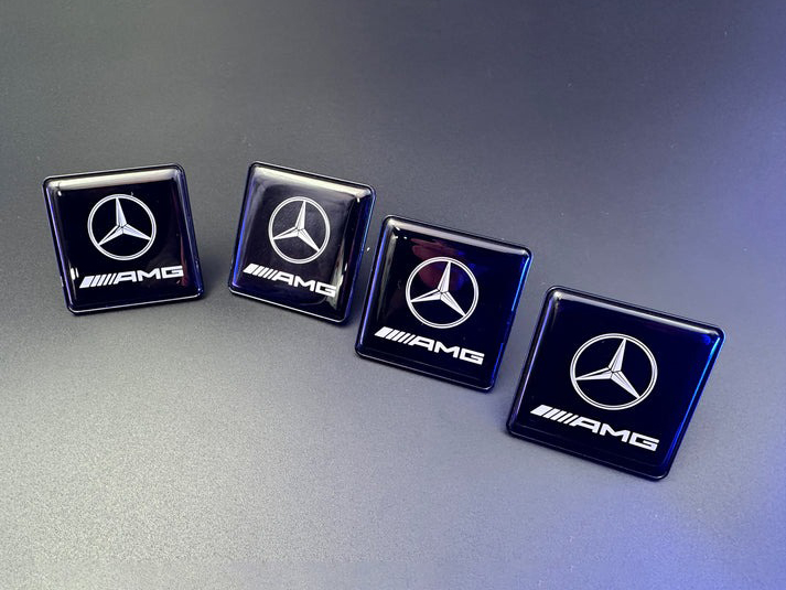 Mercedes-Benz AMG Emblems Seat Badges Metal Set 4 pcs